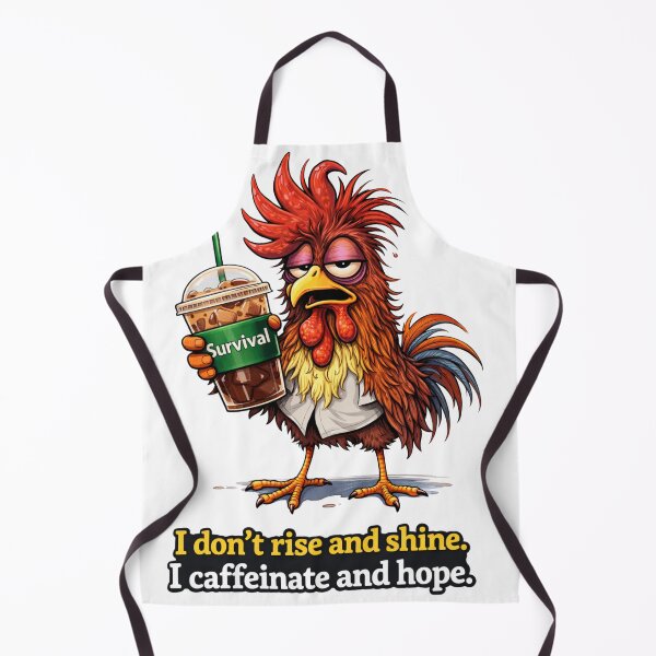 Item preview, I Caffeinate and Hope | Grumpy Rooster Coffee Humor designed and sold by TheNyneShop.