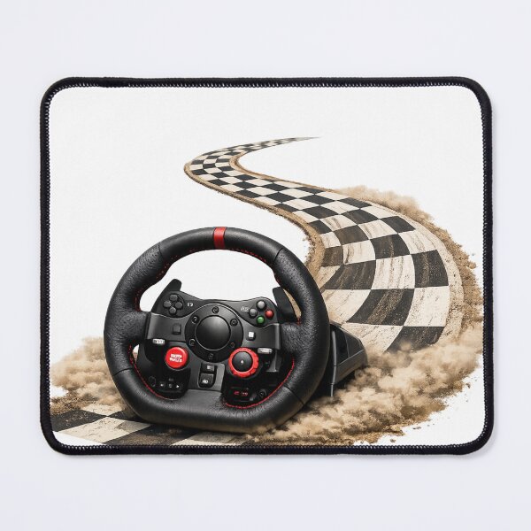 Item preview, Racing Wheel on Checkered Wave designed and sold by madebysiwa.