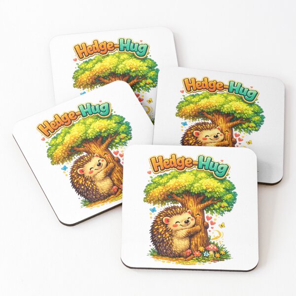 Item preview, Hedge-Hug Funny Hedgehog Tree Hugger Pun – Cute Colorful Animal Art designed and sold by StrayaDesign.