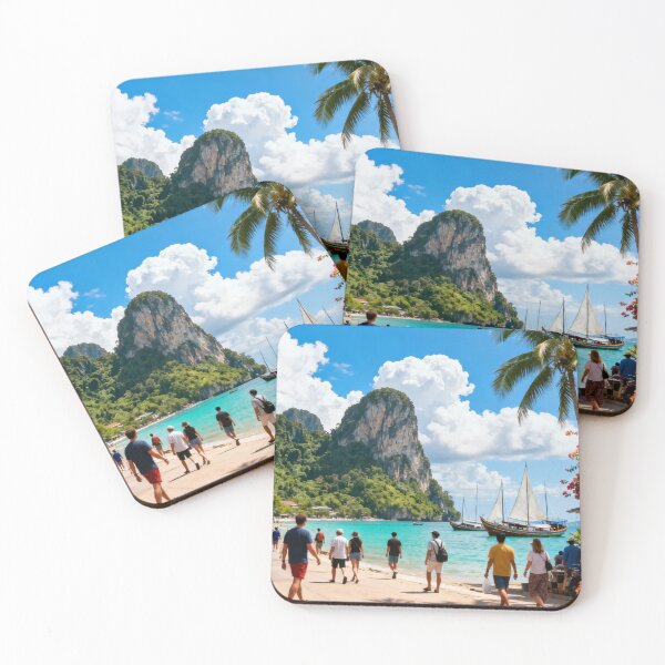 Item preview, Coastal Sunset & Tropical Beach Artwork, Exotic Island & Krabi Vibes designed and sold by BlareBlare.