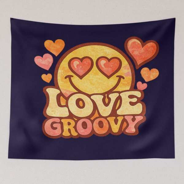 Item preview, Love Groovy Retro Smiley Design designed and sold by Iuqiune.