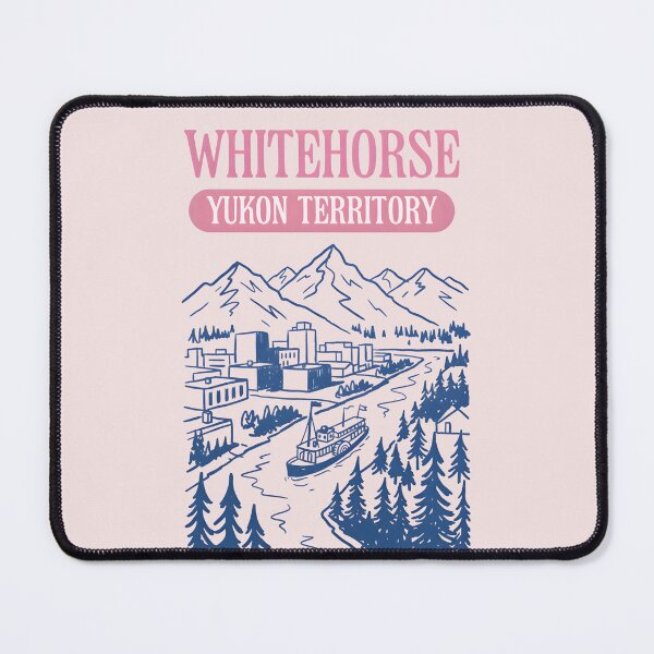 Item preview, Whitehorse Yukon Canada Pastel Pink Vintage Cute Landscape designed and sold by HowToCanadian.