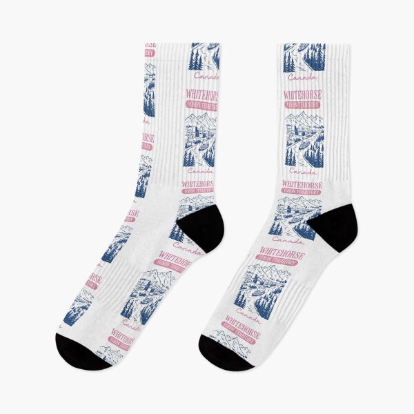 Item preview, Whitehorse Yukon Canada Pastel Pink Vintage Cute Landscape  designed and sold by HowToCanadian.