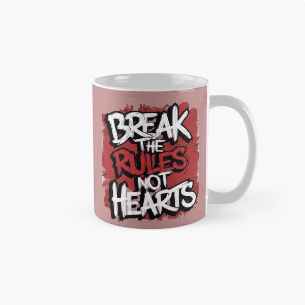 Item preview, Streetwear Quote Art - Break The Rules Not Hearts Red Splatter designed and sold by GunnuDesigns.
