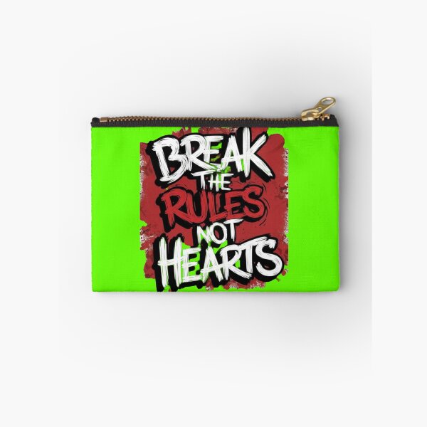 Item preview, Streetwear Quote Art - Break The Rules Not Hearts Red Splatter designed and sold by GunnuDesigns.