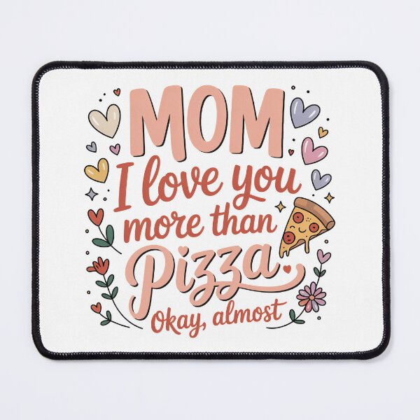 Item preview, Funny I Love You Mom Quote, For Pizza Lover designed and sold by graphic-genie.