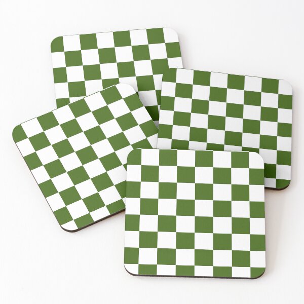 Item preview, Tennis Club Green and White Checkerboard Pattern designed and sold by Zaya_art.