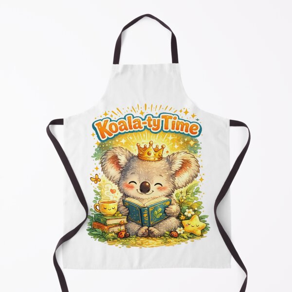 Item preview, Koala-ty Time Cute Reading Koala Pun – Book Lover Gift Illustration designed and sold by StrayaDesign.