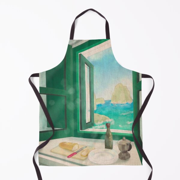 Item preview, Serene Window to the Mediterranean: Endless Blue Horizon designed and sold by QamarART Paintings.