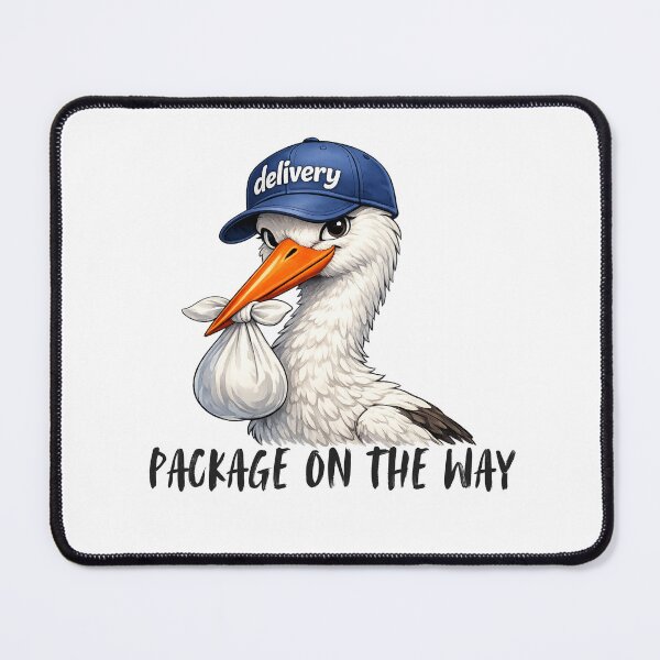 Item preview, Delivery Stork with Package designed and sold by madebysiwa.
