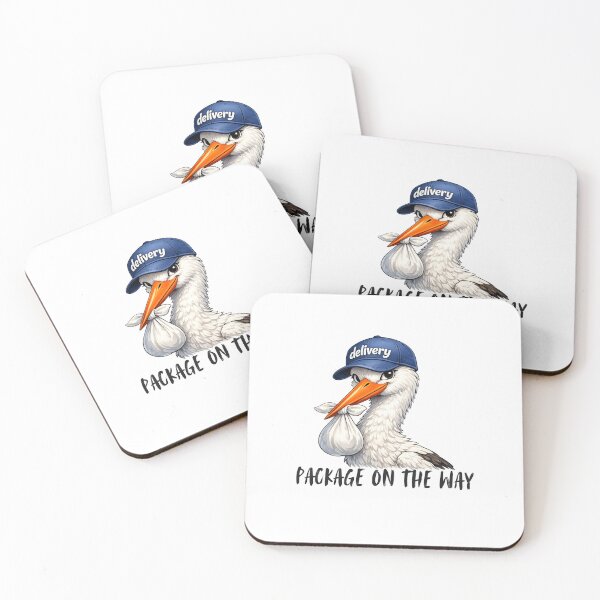 Item preview, Delivery Stork with Package designed and sold by madebysiwa.