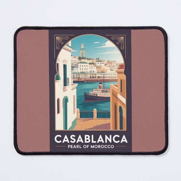 Item preview, Vintage Travel Poster - Casablanca - Morocco designed and sold by Museum Of Non-Existing Art.