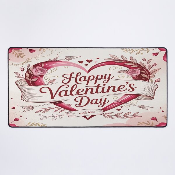 Item preview, Happy Valentine's Day Heart | Romantic Floral Roses Design designed and sold by Midnight Veil Designs.