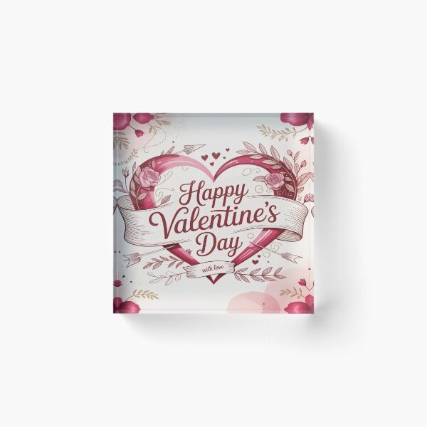 Item preview, Happy Valentine's Day Heart | Romantic Floral Roses Design designed and sold by Midnight Veil Designs.