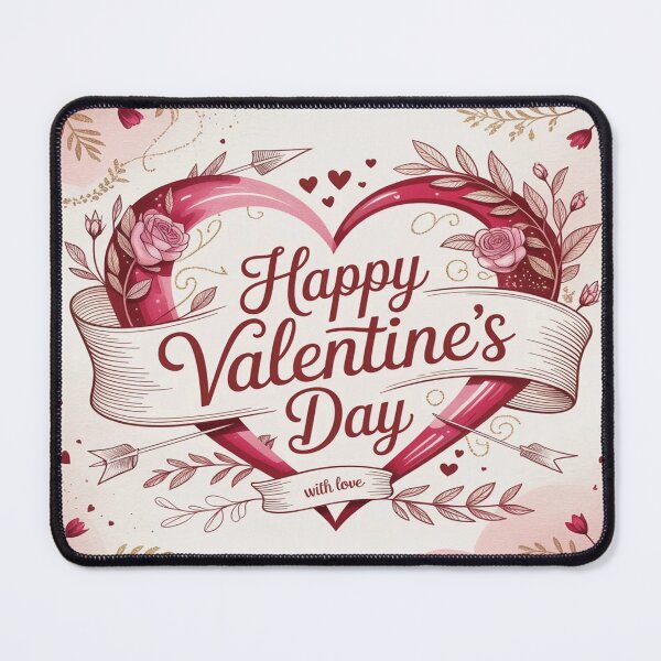 Item preview, Happy Valentine's Day Heart | Romantic Floral Roses Design designed and sold by Midnight Veil Designs.