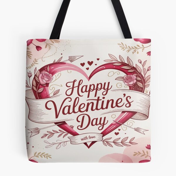 Item preview, Happy Valentine's Day Heart | Romantic Floral Roses Design designed and sold by Midnight Veil Designs.