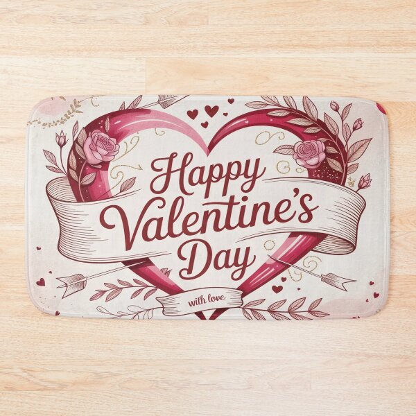Item preview, Happy Valentine's Day Heart | Romantic Floral Roses Design designed and sold by Midnight Veil Designs.