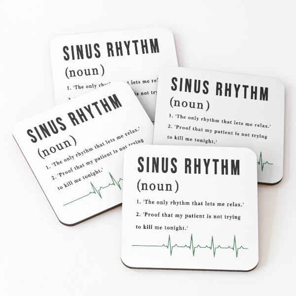 Item preview, Normal Sinus Rhythm Definition - Funny Cardiac Nurse EKG Art designed and sold by CrewGifted.