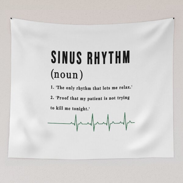 Item preview, Normal Sinus Rhythm Definition - Funny Cardiac Nurse EKG Art designed and sold by CrewGifted.
