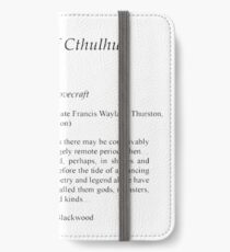 Call of Cthulu by HP Lovecraft first page iPhone Wallet/Case/Skin