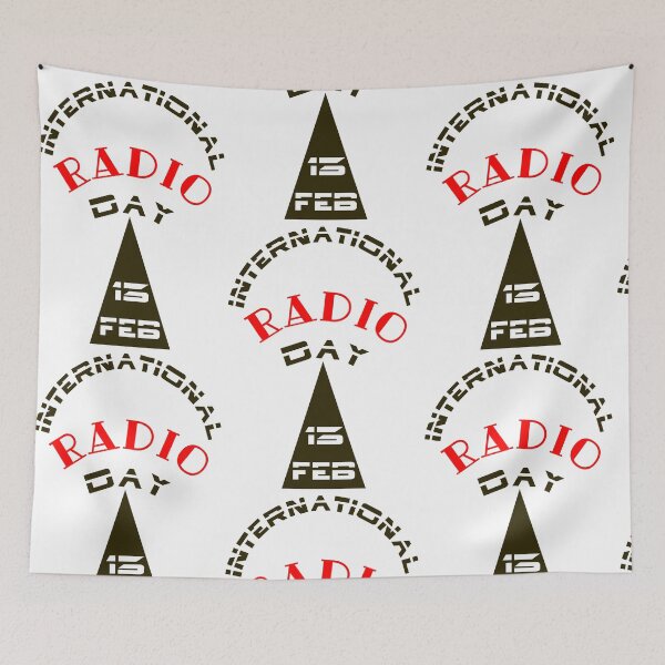Item preview, International Radio Day 13 February Signal Tower designed and sold by Jaana Day.