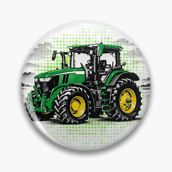 Item preview, Green tractor Halftone Modern agricultural design designed and sold by CreareAT.