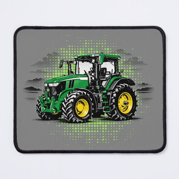 Item preview, Green tractor Halftone Modern agricultural design designed and sold by CreareAT.