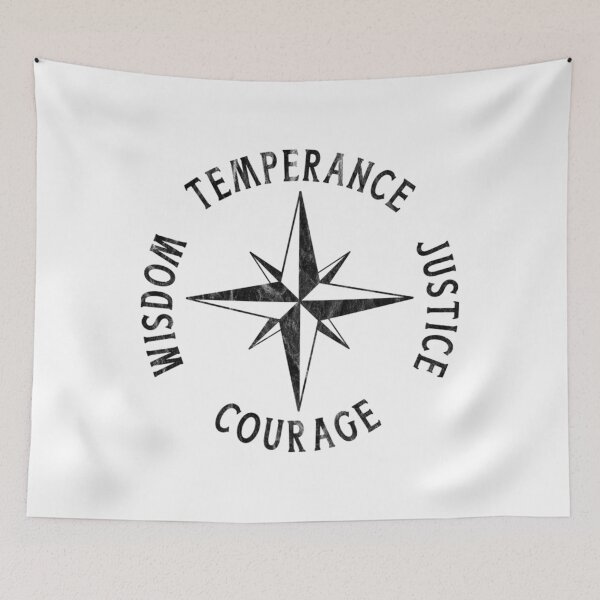 Item preview, Four Stoic Virtues Compass designed and sold by bunomihpgr99.