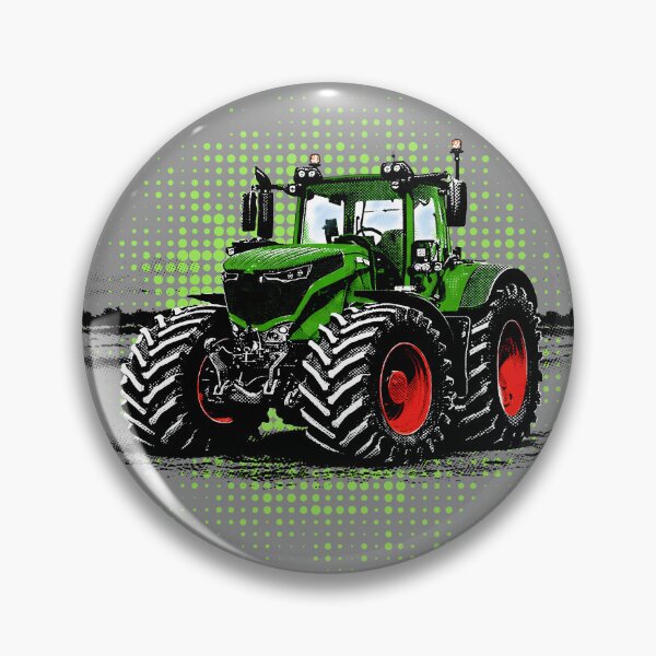 Item preview, Green tractor with red rims, halftone designed and sold by CreareAT.