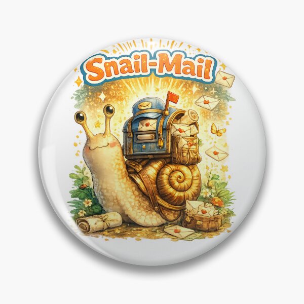 Item preview, Snail-Mail Cute Snail Post Pun – Whimsical Cottagecore Mail Art designed and sold by StrayaDesign.