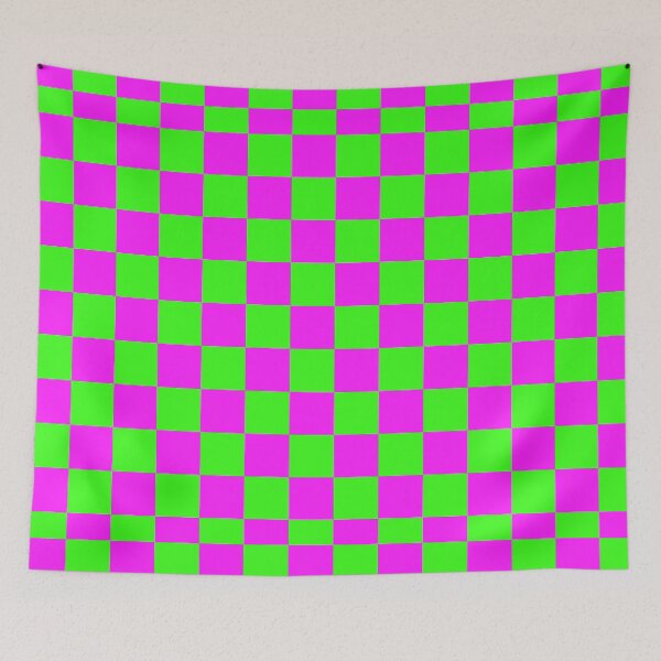 Item preview, TikTok Viral Neon Chaos Checkerboard Pattern designed and sold by Zaya_art.
