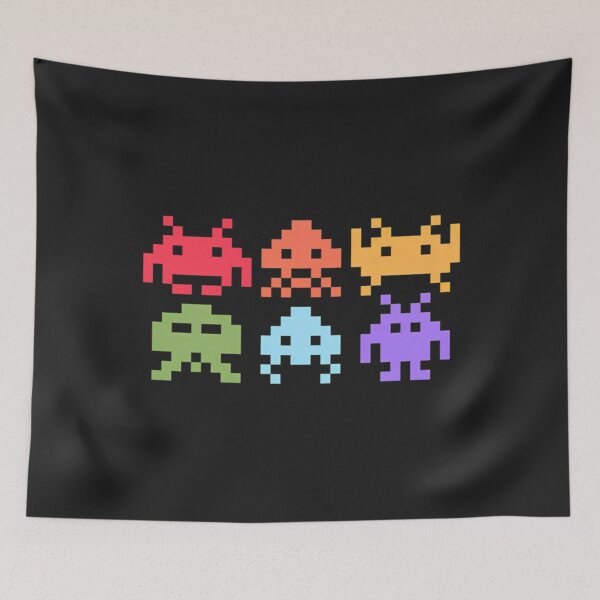 Item preview, Space Invaders Pixel Art Rainbow Aliens designed and sold by SMB12.