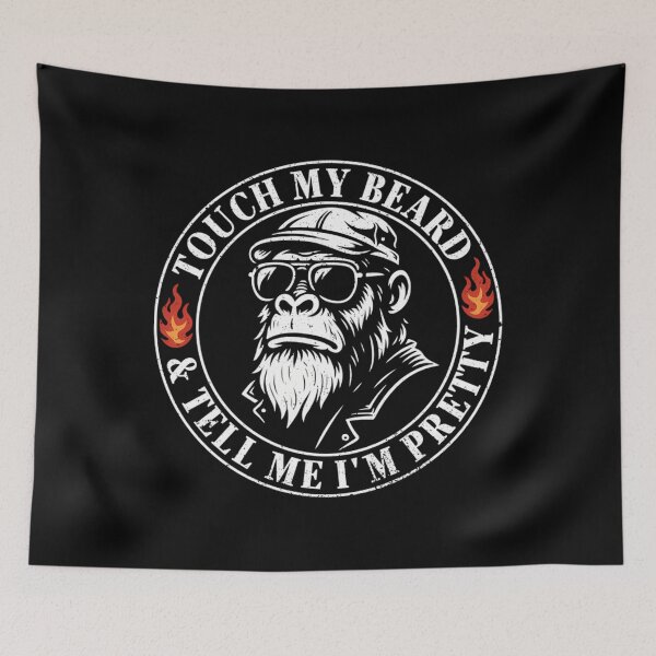 Item preview, Touch My Beard And Tell Me Im Pretty Monkey designed and sold by gemy222.
