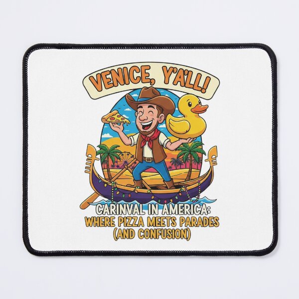 Item preview, Venice, Y’all! Funny Carnival in America T-Shirt | Pizza, Parade & Duck Festival Graphic | Colorful Travel Humor Design designed and sold by Sushikidsntod.