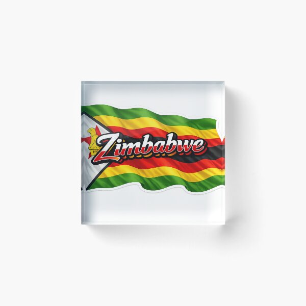 Item preview, Zimbabwe Waving Flag Typography – Zimbabwe National Pride Patriotic Country Design designed and sold by GarnerSupplyCo.