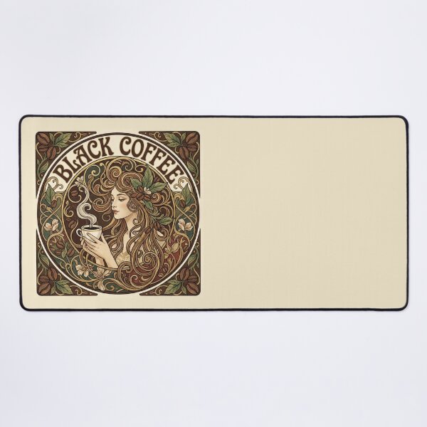 Item preview, The Sinuous Void: Vintage Art Nouveau Black Coffee Aesthetic designed and sold by FreiherrPK.