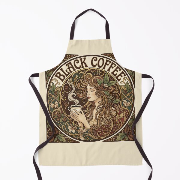 Item preview, The Sinuous Void: Vintage Art Nouveau Black Coffee Aesthetic designed and sold by FreiherrPK.