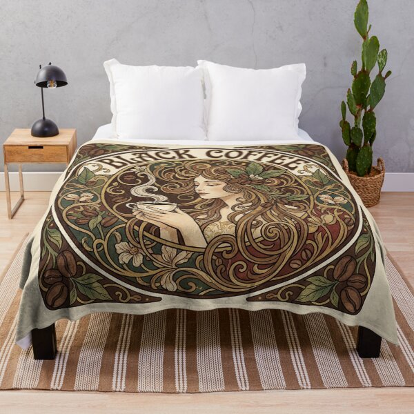 Item preview, The Sinuous Void: Vintage Art Nouveau Black Coffee Aesthetic designed and sold by FreiherrPK.