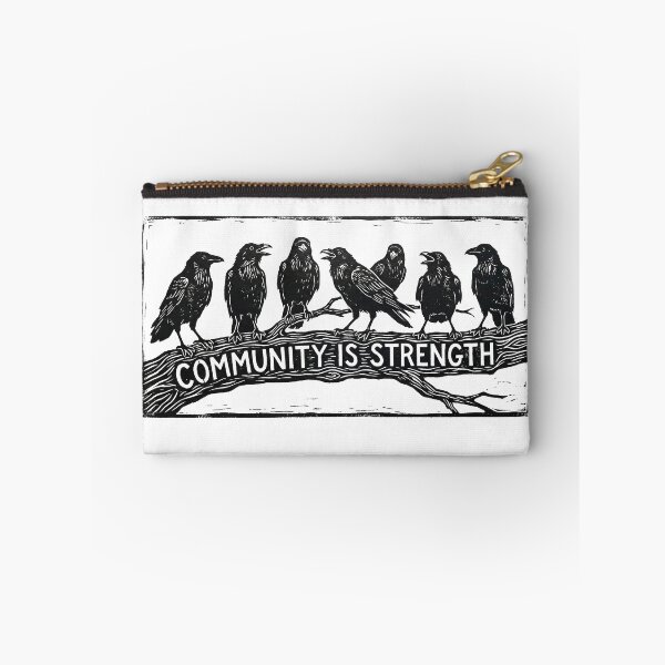 Item preview, Community Is Strength Crows Linocut Art designed and sold by AdyKurniawan.