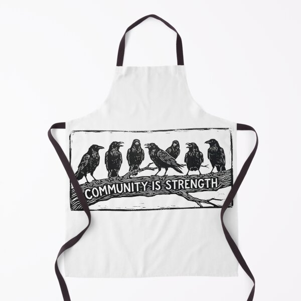 Item preview, Community Is Strength Crows Linocut Art designed and sold by AdyKurniawan.
