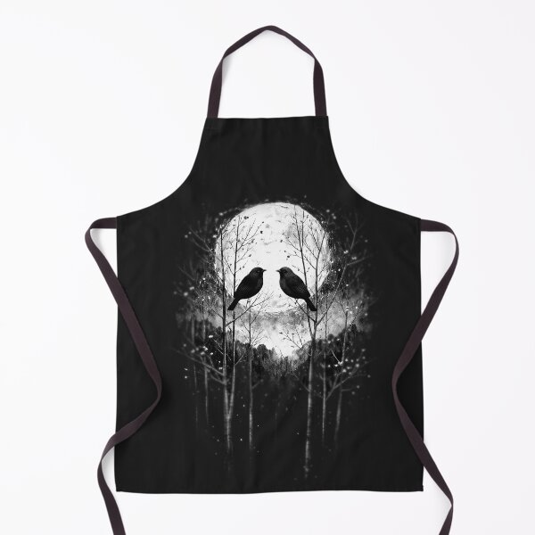 Item preview,  Moon and Crows black and white trees minimalist art. designed and sold by Natart1004.