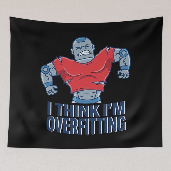 Item preview, I Think Im Overfitting Funny Ai designed and sold by PSRIJ.