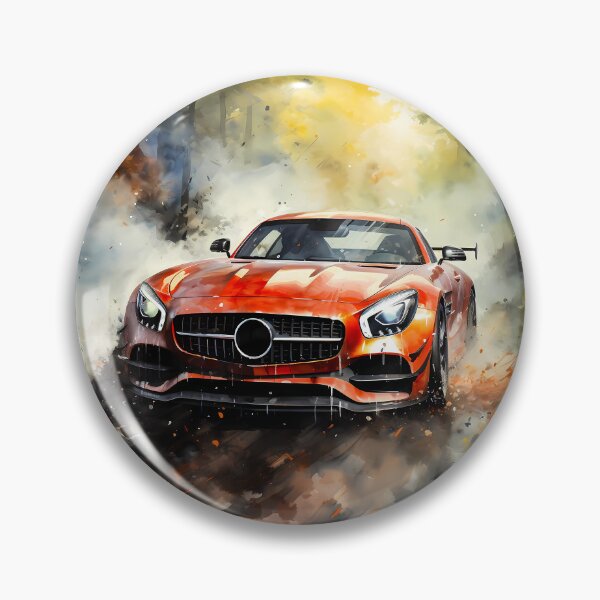 Item preview, Vibrant Orange High Performance Sports Car Driving Through Autumn Forest designed and sold by RevUpDesign.