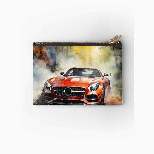 Item preview, Vibrant Orange High Performance Sports Car Driving Through Autumn Forest designed and sold by RevUpDesign.
