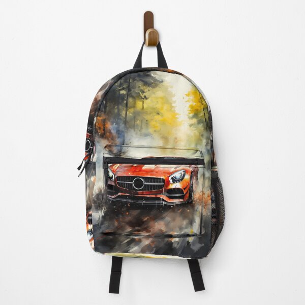 Item preview, Vibrant Orange High Performance Sports Car Driving Through Autumn Forest designed and sold by RevUpDesign.