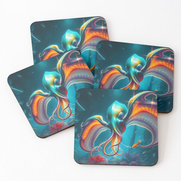 Item preview, Vibrant Underwater Squid Adventure designed and sold by cuprum.