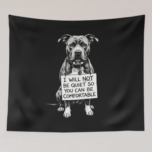Item preview, Pitbull Advocacy I Will Not Be Quiet Sketch designed and sold by AdyKurniawan.