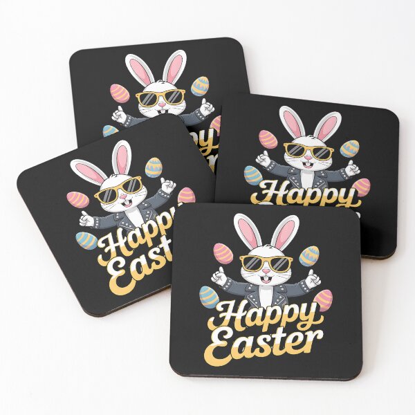 Item preview, Happy Easter Cool Bunny designed and sold by FreshPixelArt.