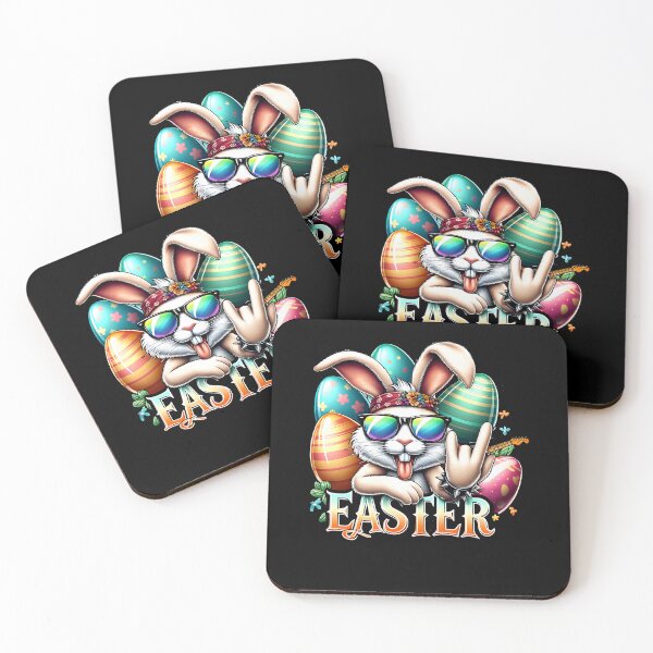 Item preview, Happy Easter Cool Bunny designed and sold by FreshPixelArt.