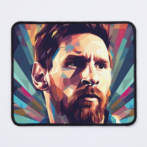 Item preview, Lionel Messi Portrait Abstract Digital Football Player designed and sold by WeebsDomain.